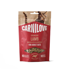 Carnilove Cat Crunchy Snack Chrupiące przysmaki mięsne dla kotów z jagnięciną i jeżynami 50 g