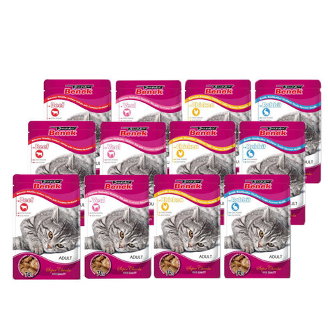 Super Benek Saszetka dla dorosłego kota mix smaków 12 x 100 g