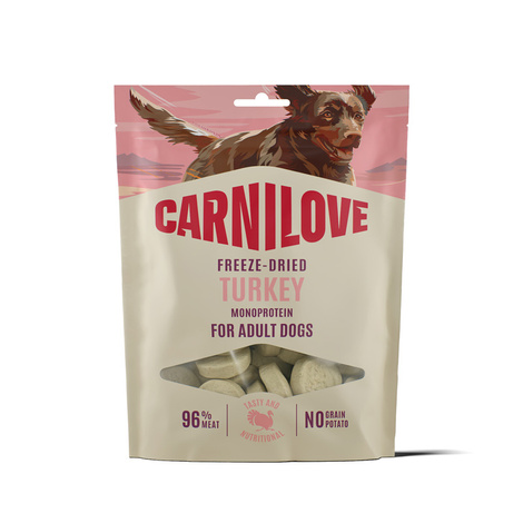 Carnilove Dog Freeze Dried Liofilizowane przysmaki mięsne dla psów Indyk 60 g