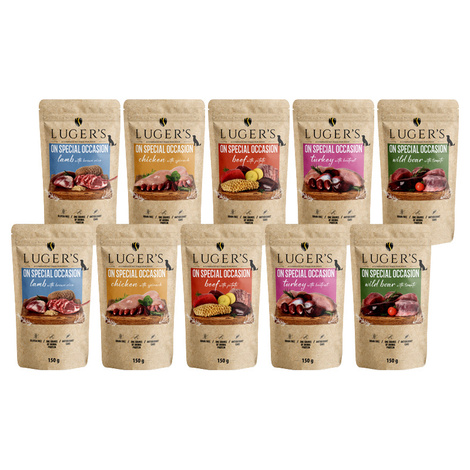 Karma mokra dla psa Luger's On Special Occasion mix smaków zestaw 10 x 150 g